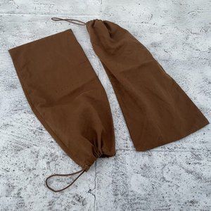 Gucci Dust Bag Brown Cotton Storage Bag Set of 2 7 x 15 inches Bag Made in Italy